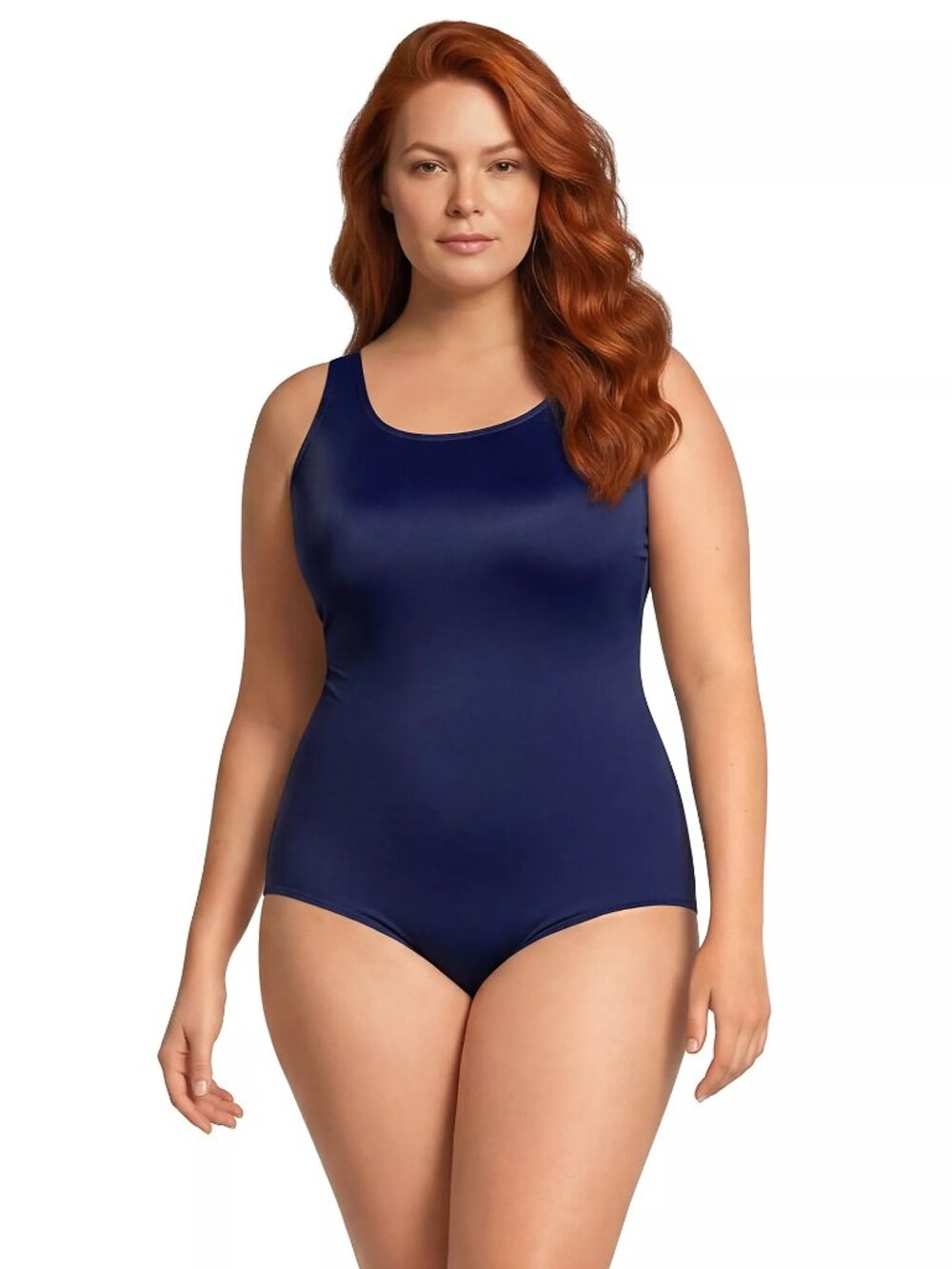 NWT Lands' End Plus Size (26W) Navy Blue Swimsuit